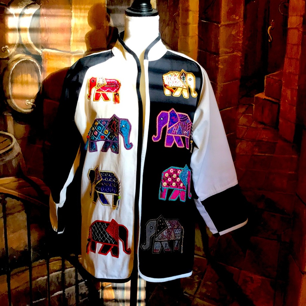 🛑SOLD🛑Elephant Embroidered Jacket